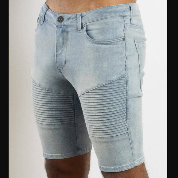 3/$60 Embellish NYC Hawk Denim Jean Shorts SZ 40 - Picture 10 of 10